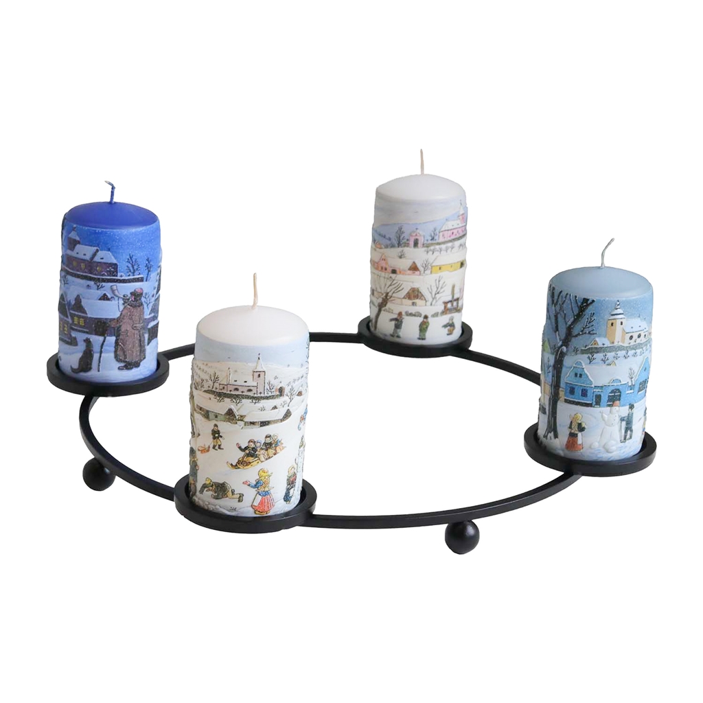 Advent candlestick Ladovy Christmas large black