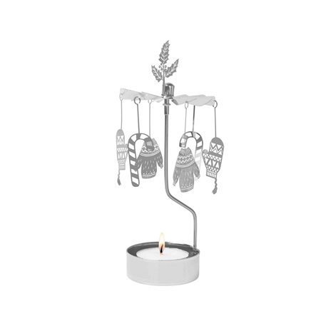 Angelic ringing silver mittens