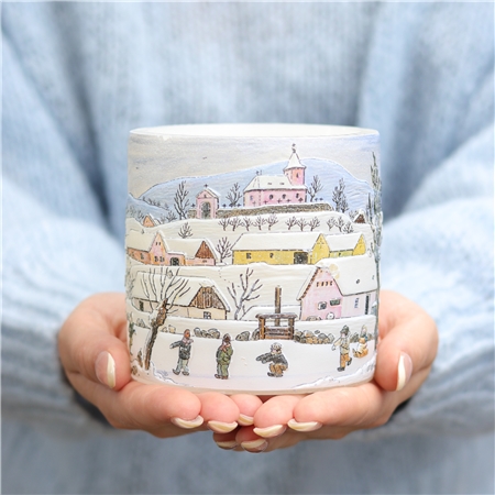 Lantern with Winter illustration