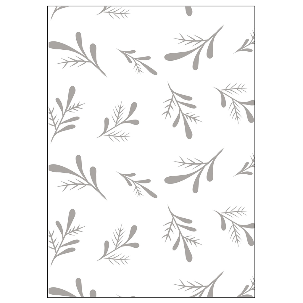 Greeting card in an envelope with platinum twig decor