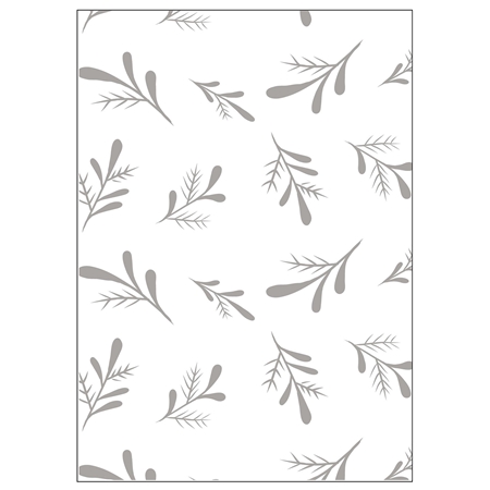 Greeting card in an envelope with platinum twig decor