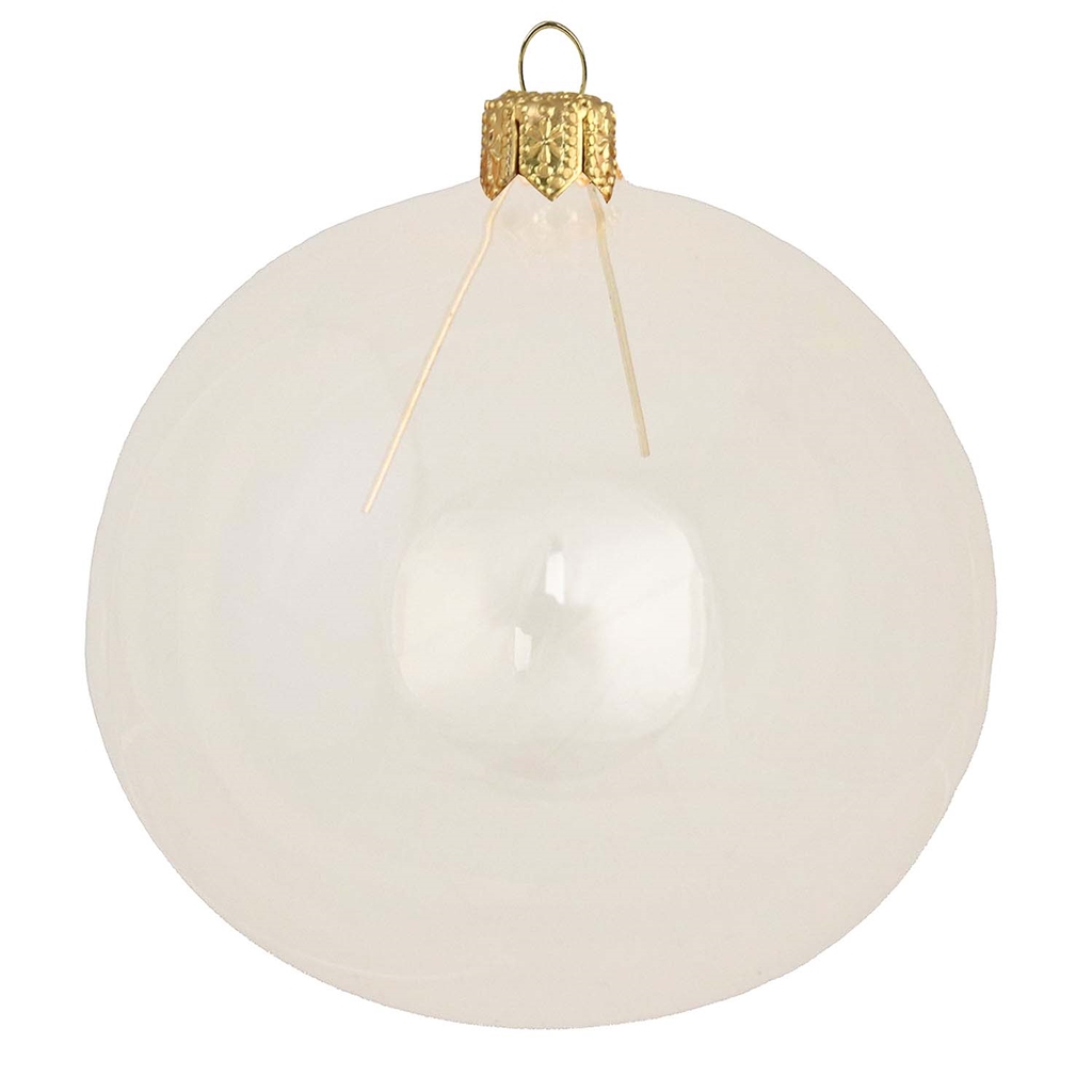 Clear ornament in cream color