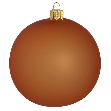 Glass ornament in matte brick color