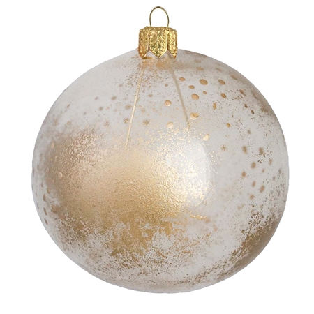 Cream matte flask with gold dots and foaming