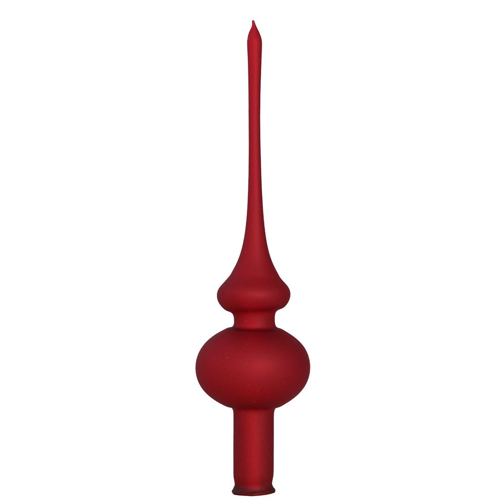 Glass Christmas topper burgundy