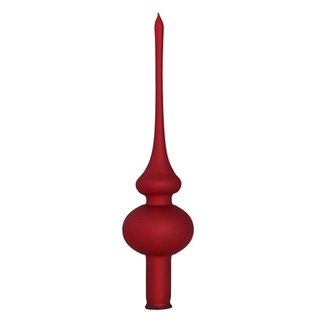Glass Christmas topper burgundy