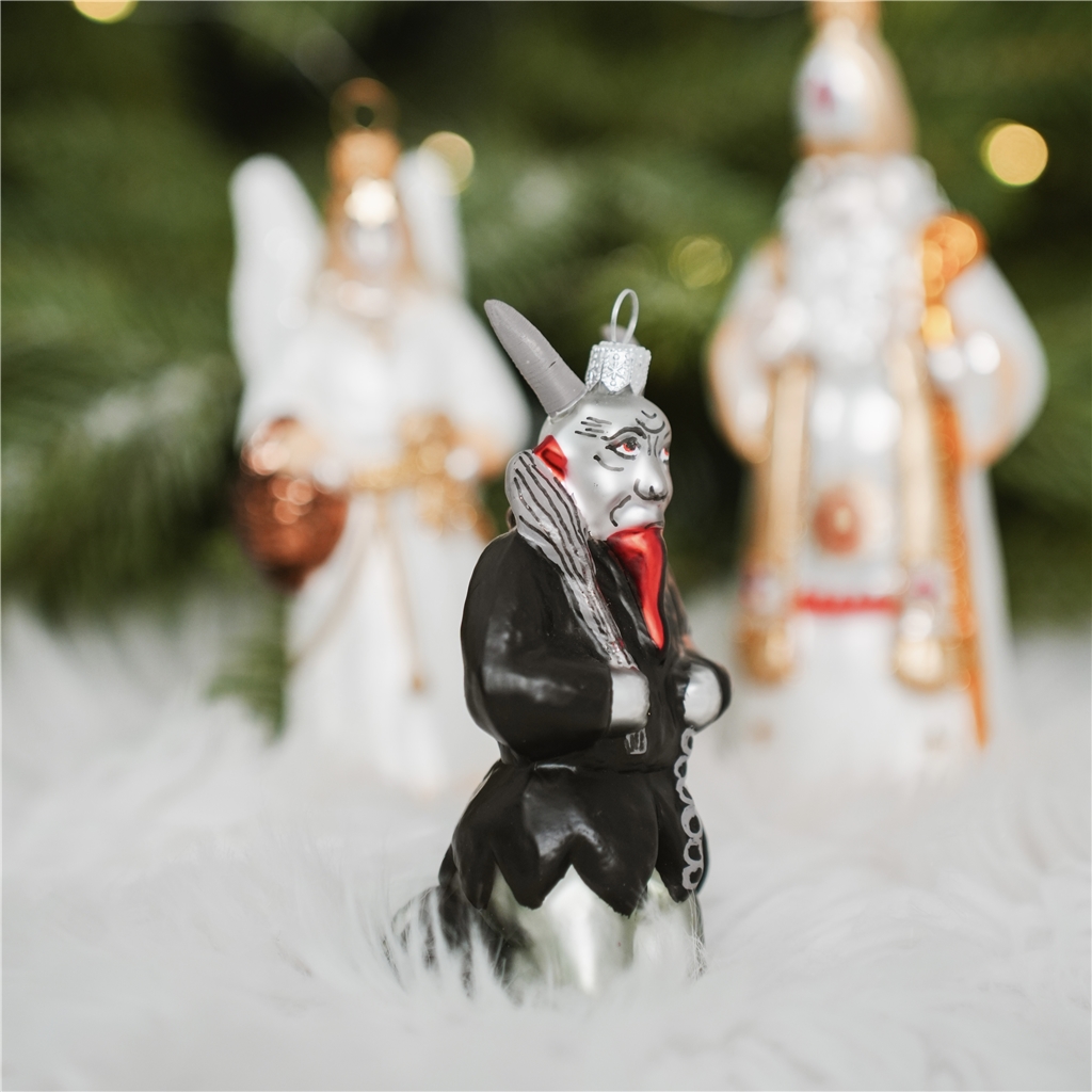 Glass ornament devil