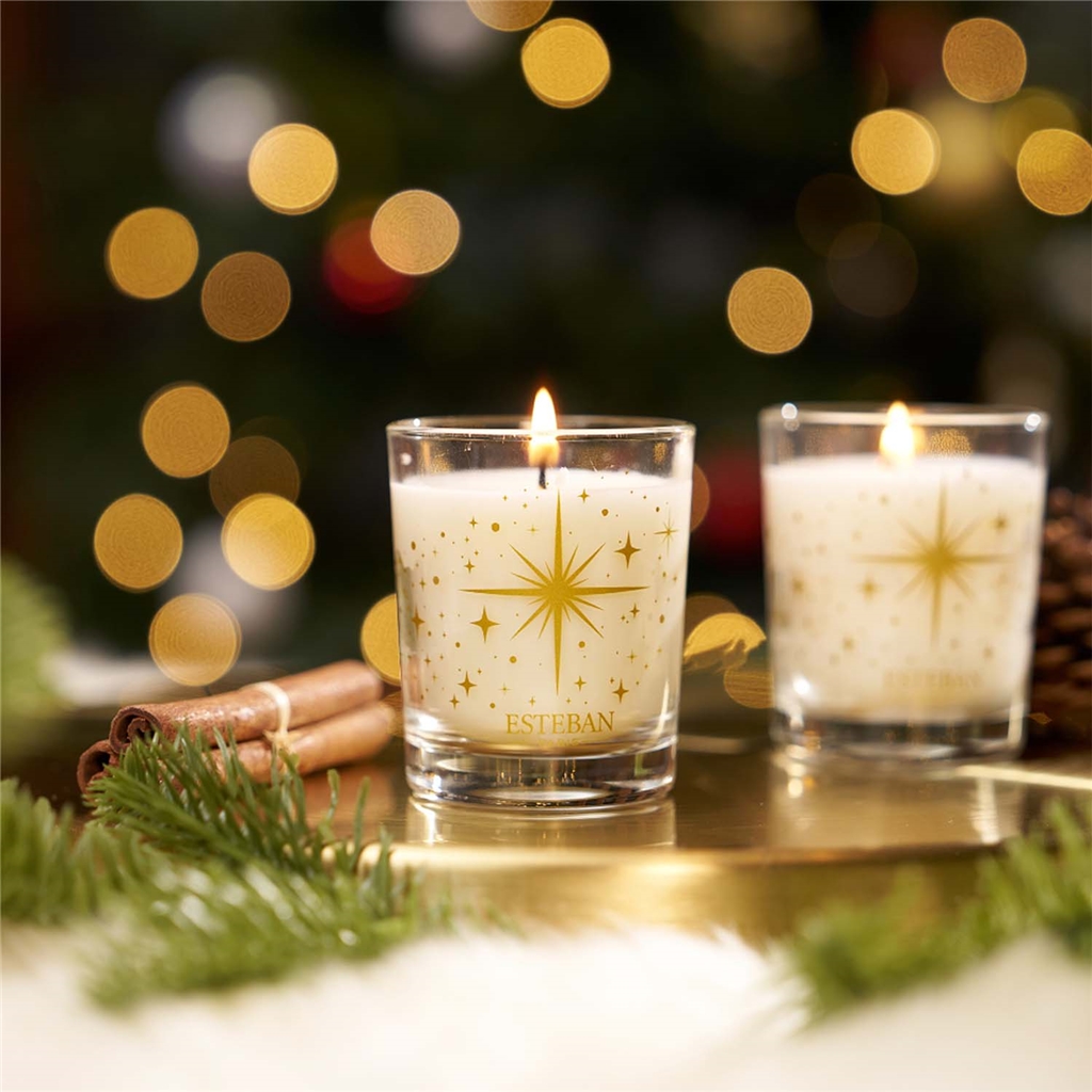 Set of two Christmas candles