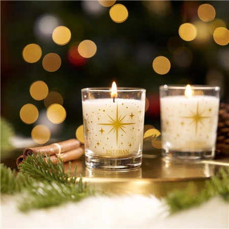 Set of two Christmas candles