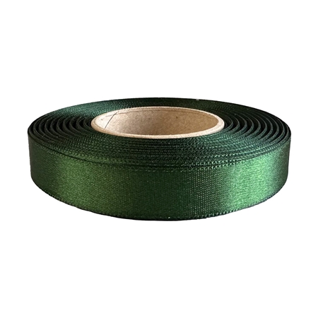 Satin ribbon dark green wide