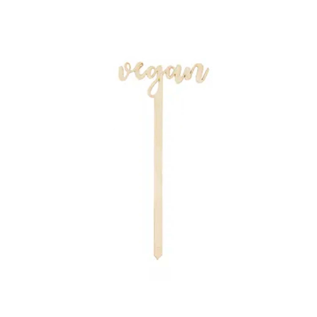 Wooden allergen sign "vegan"