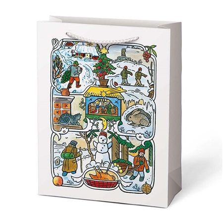 Gift bag Josef Lada white large
