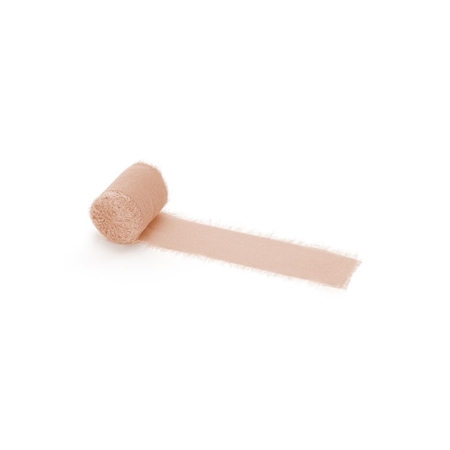 Chiffon ribbon in soft salmon colour