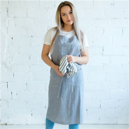 Linen Apron Grey