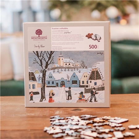 Wooden puzzle Josef Lada We are building a snowman