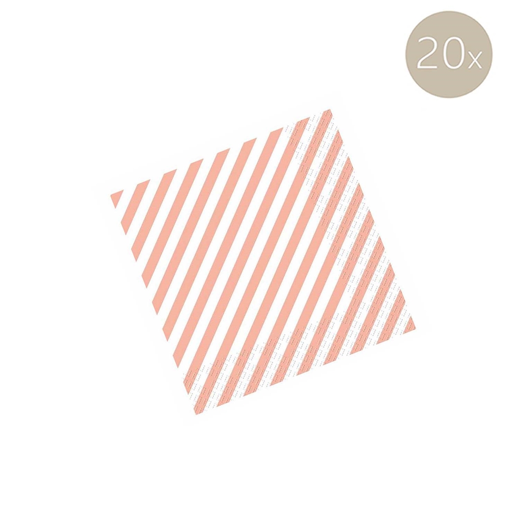 Cocktail napkins with stripes