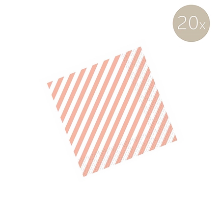 Cocktail napkins with stripes