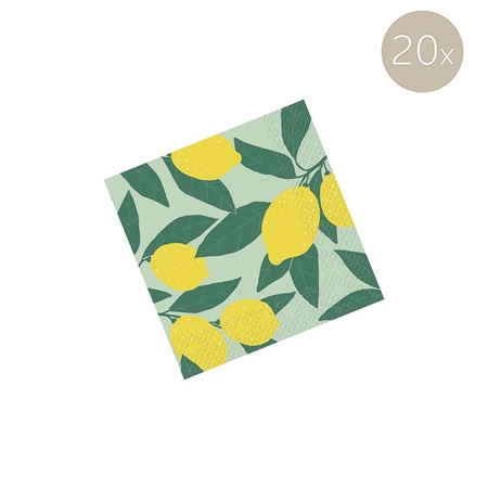Cocktail napkins with lemons