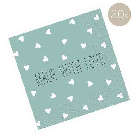 Napkins with hearts