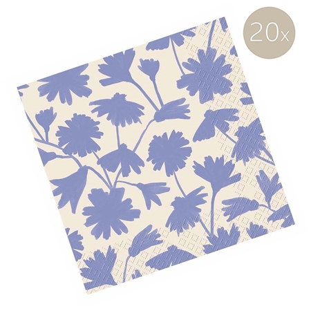 Napkins with purple flowers