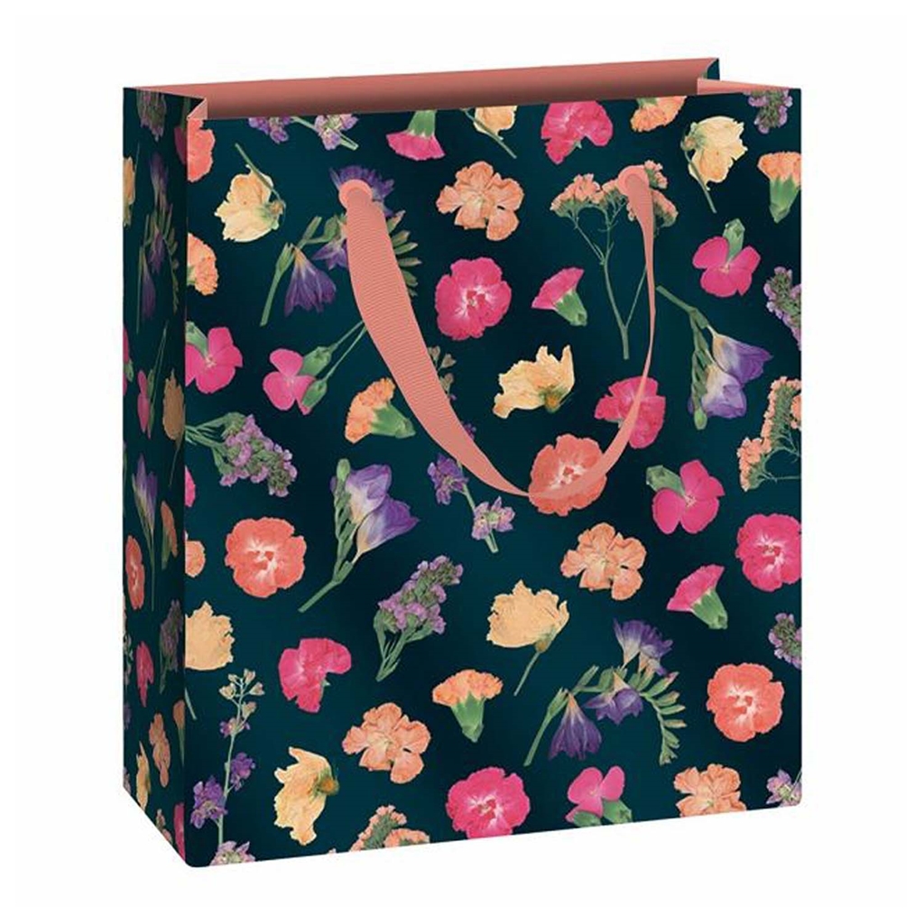 Gift bag with colourful flowers