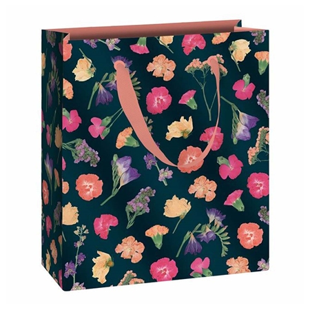 Gift bag with colourful flowers