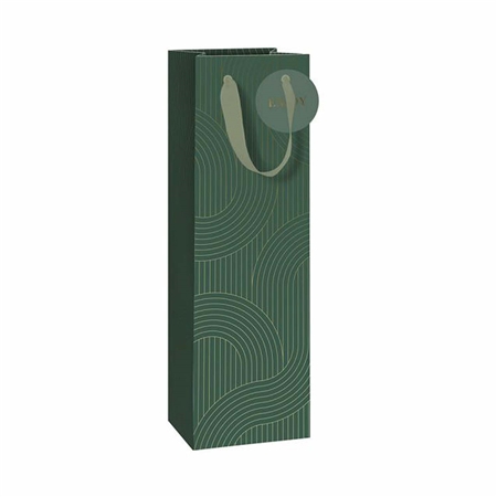 Wine gift bag dark green