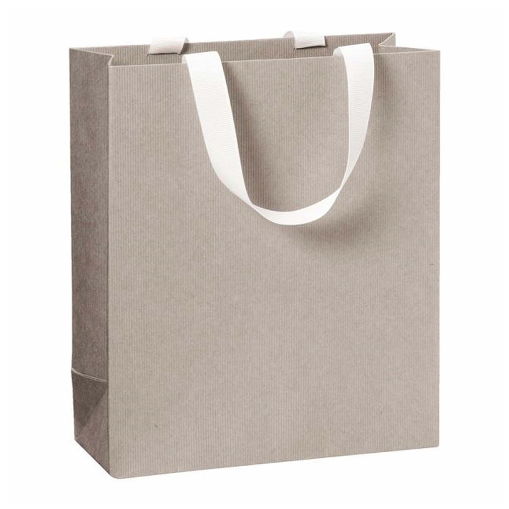 Gift bag beige-grey medium