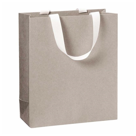 Gift bag beige-grey medium