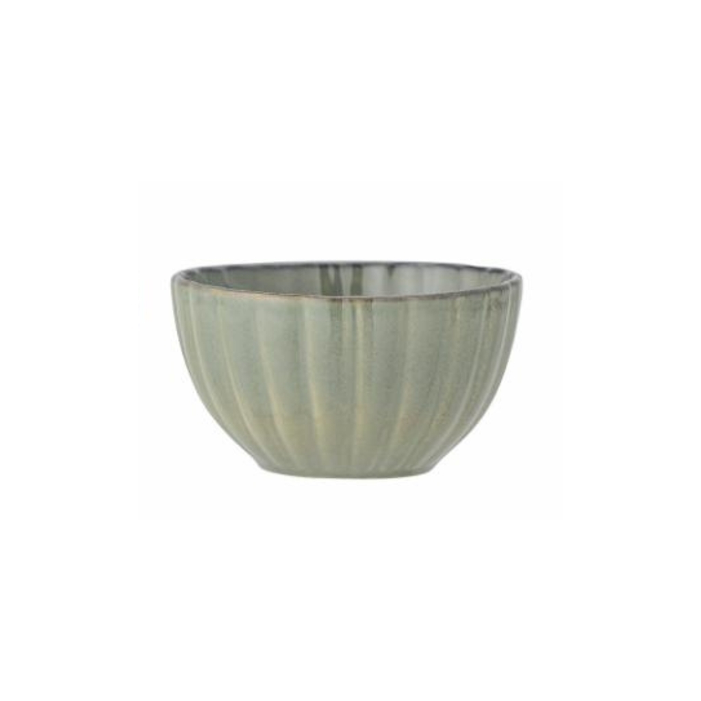 Stoneware green bowl