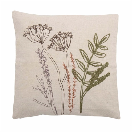 Pillow with flower decoration