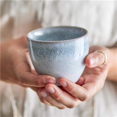 Mug with blue glaze