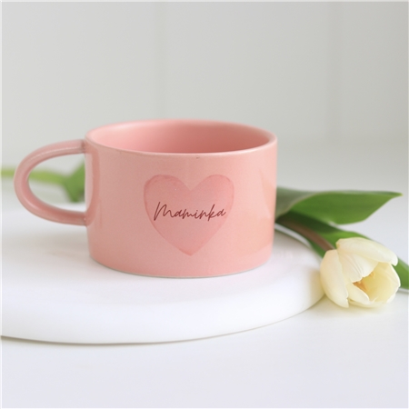 Pink mug with name