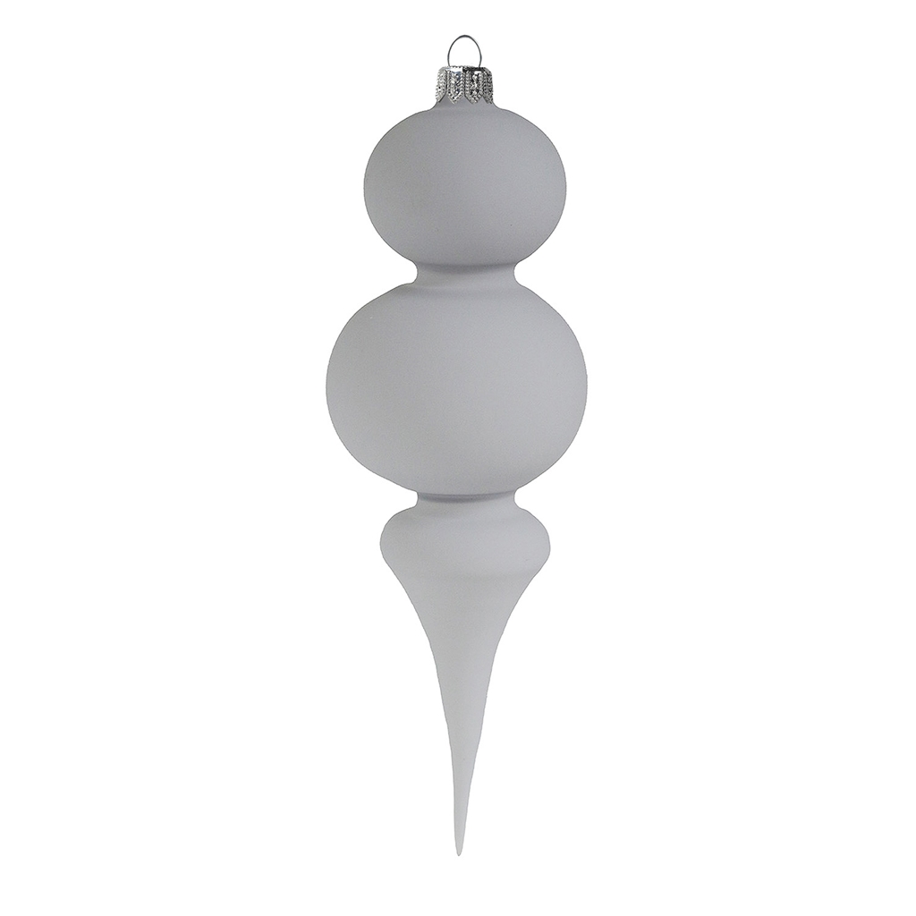 Glass ornament Grapefruit - grey matt