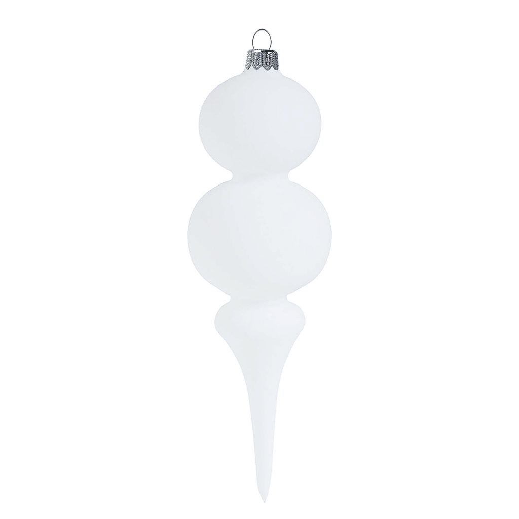 Glass ornament Crystal - white matt