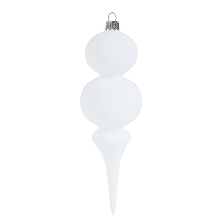 Glass ornament Crystal - white matt