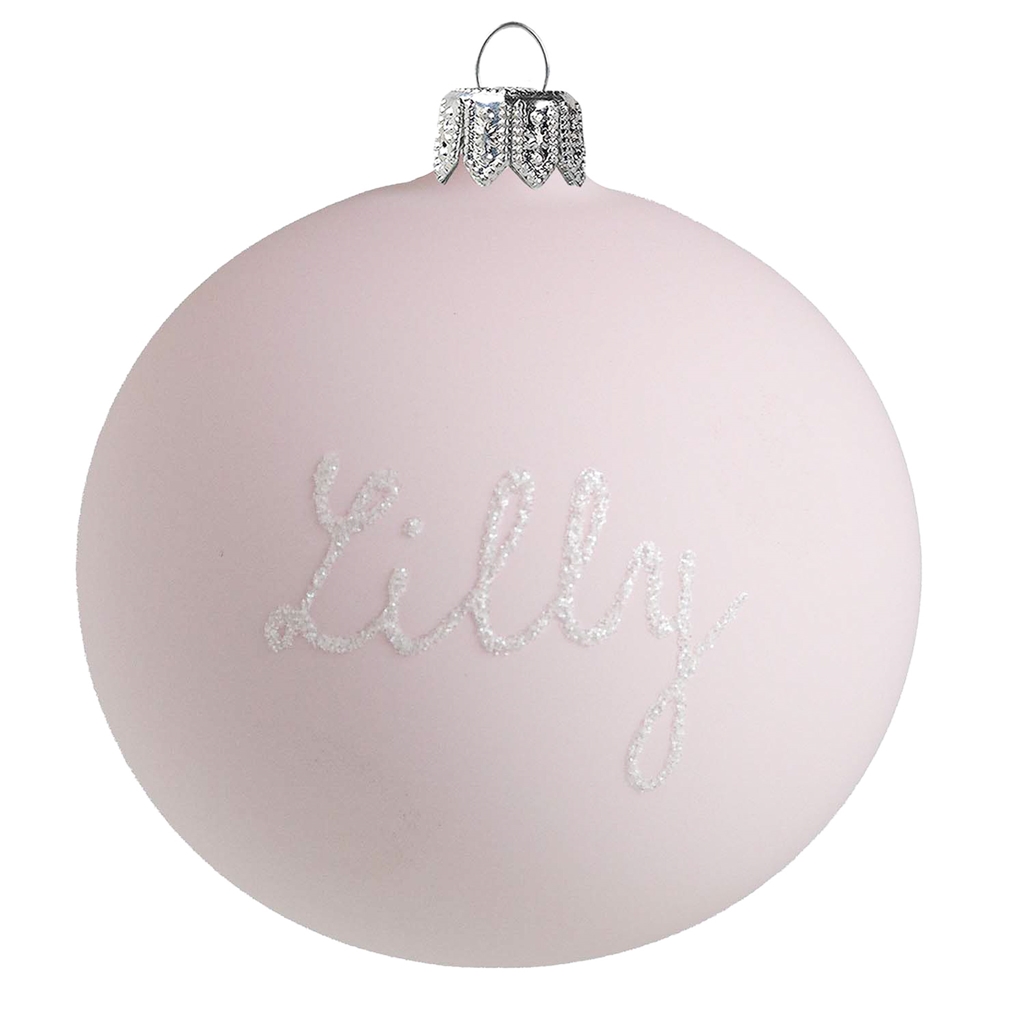 A glass flask called "Pastel Pink"