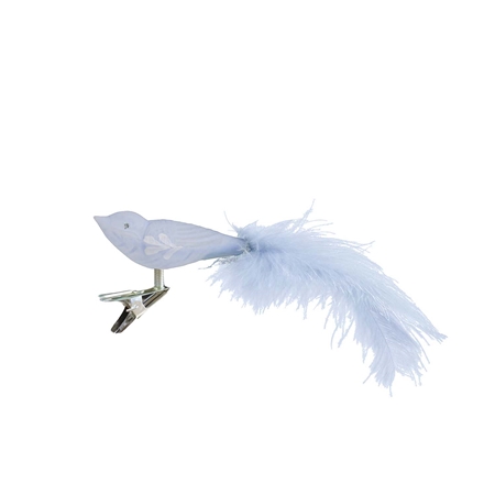 Glass bird pastel blue