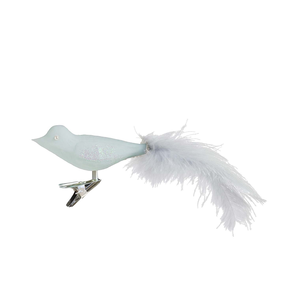 Glass bird pastel green
