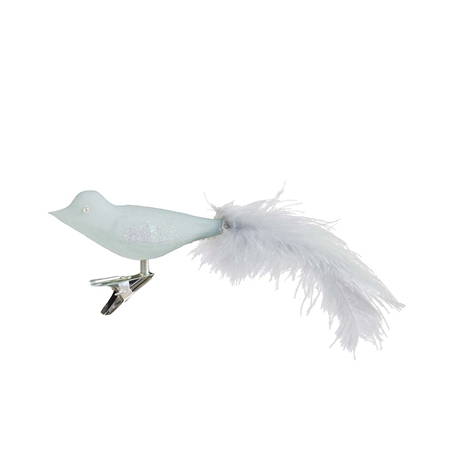 Glass bird pastel green