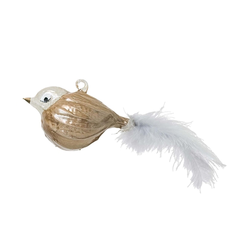 Gold chubby bird ornament