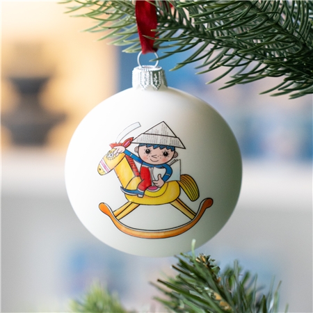 Glass ornament - Evening Star on a rocking horse