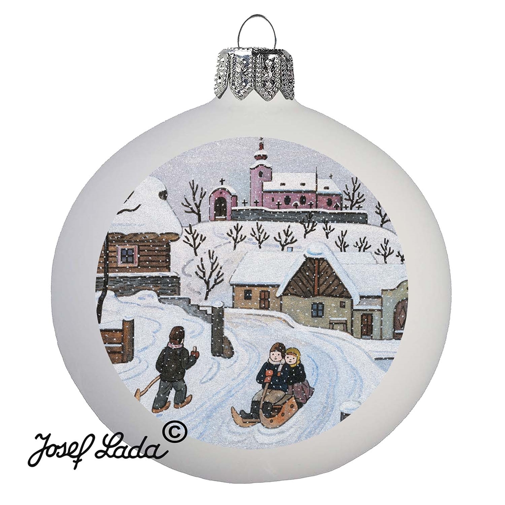 Ladovská ornament - children with sledges
