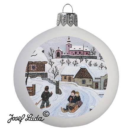Ladovská ornament - children with sledges