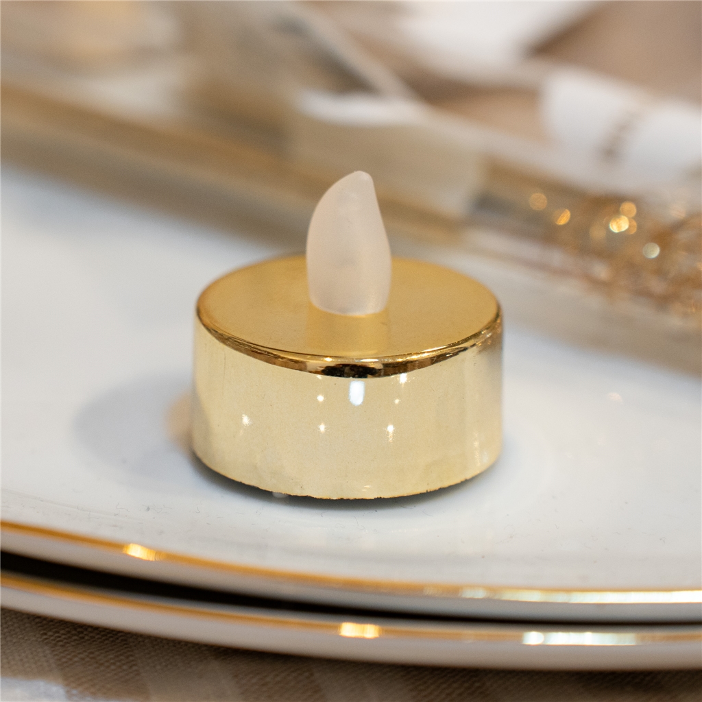 LED tea light gold