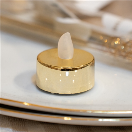 LED tea light gold