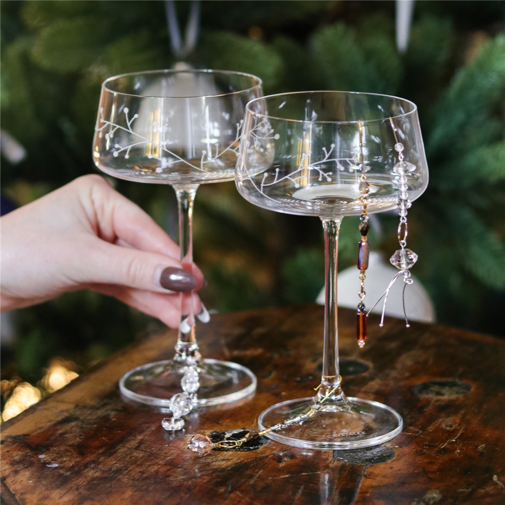 Jewellery for glass - clear variant I (Design Petra Lorenc x Decor by Glassor)