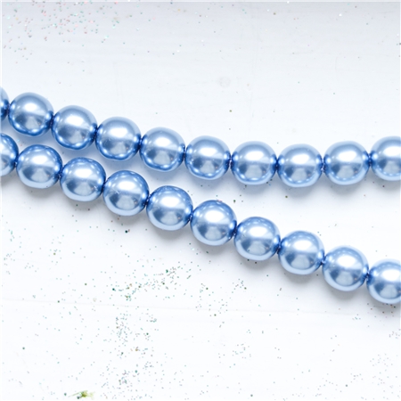 Chain of glass pearls blue