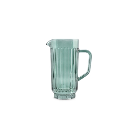 Glass water carafe in green