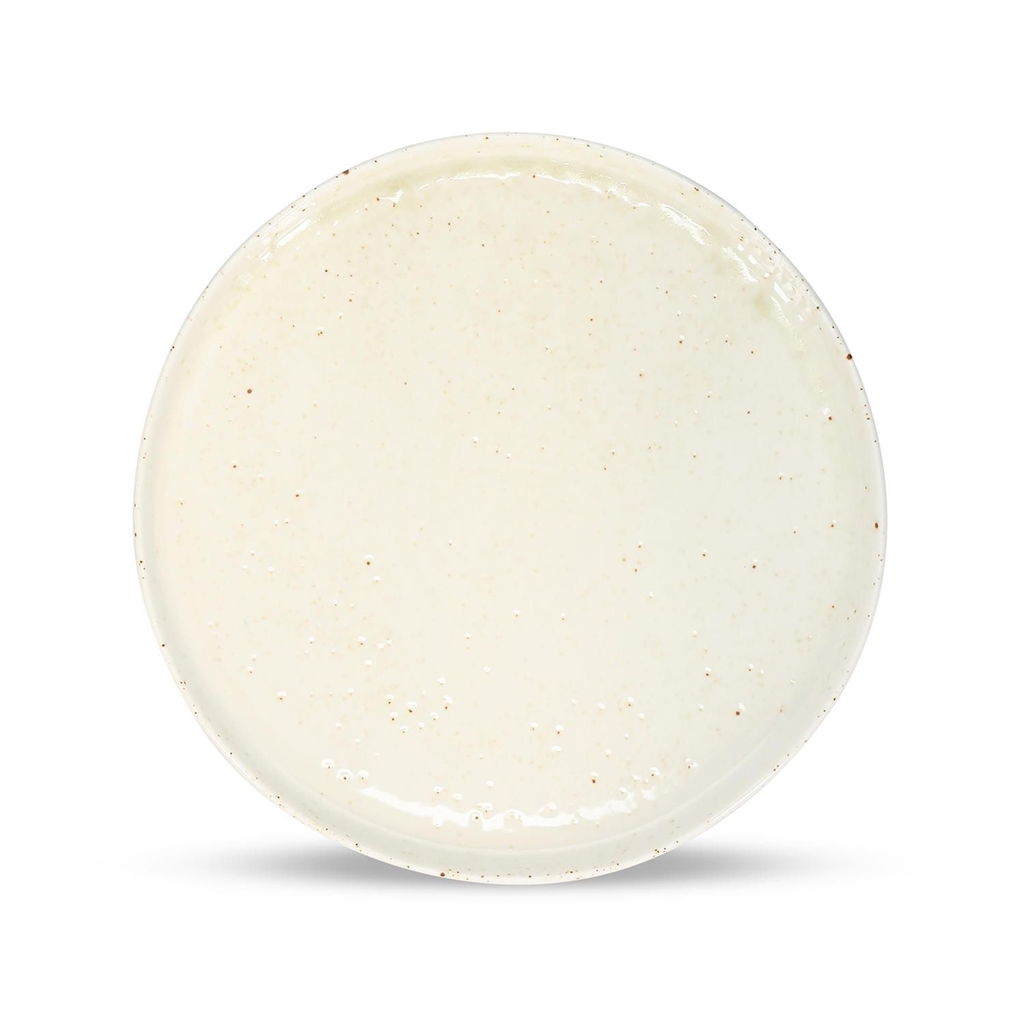 Textured cream plate with fine glaze 26cm